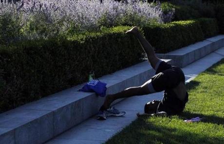 Jabez Patterson, 20, of Chicago practiced yoga. 

